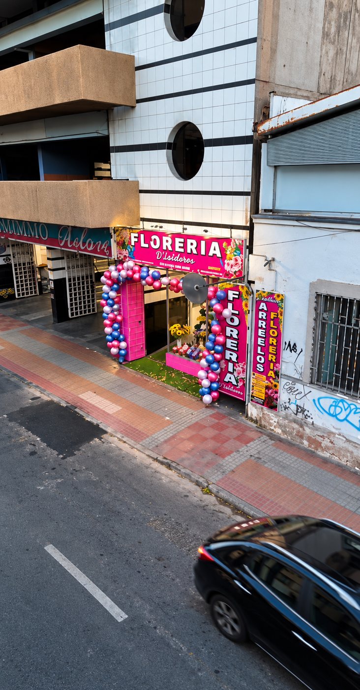 Vista desde la calle de la sucursal Latorre